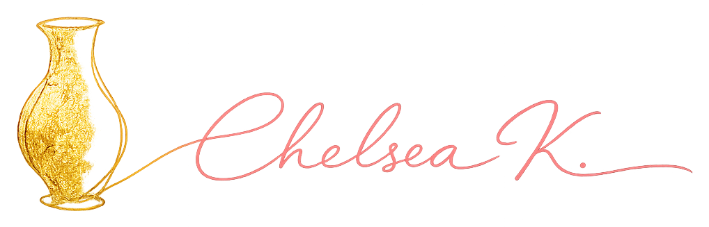 Chelsea Koressel gold leaf vase logo